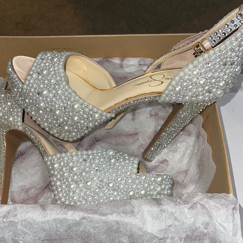 Jessica Simpson customized peep toe pumps